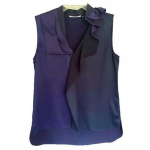 T Tahari Deep Purple Sleeveless Blouse